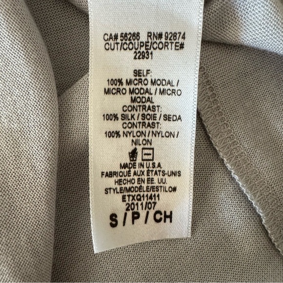 NWT ELLA MOSS Gray Modal Silk Tank Top with Black Lace Detail Size Small - Picture 13 of 15